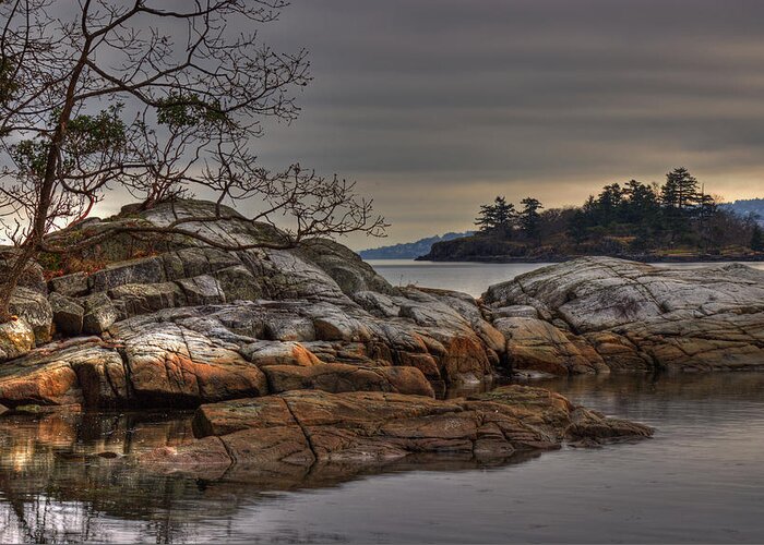 Landscape Greeting Card featuring the photograph Tranquil Waters by Randy Hall