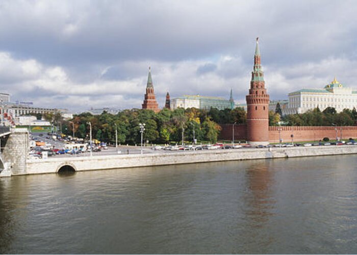 Photography Greeting Card featuring the photograph Bridge Across A River, Bolshoy Kamenny by Panoramic Images