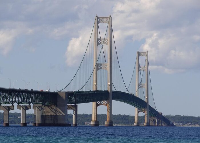 Michigan Greeting Card featuring the photograph Bridging the Gap by Keith Stokes