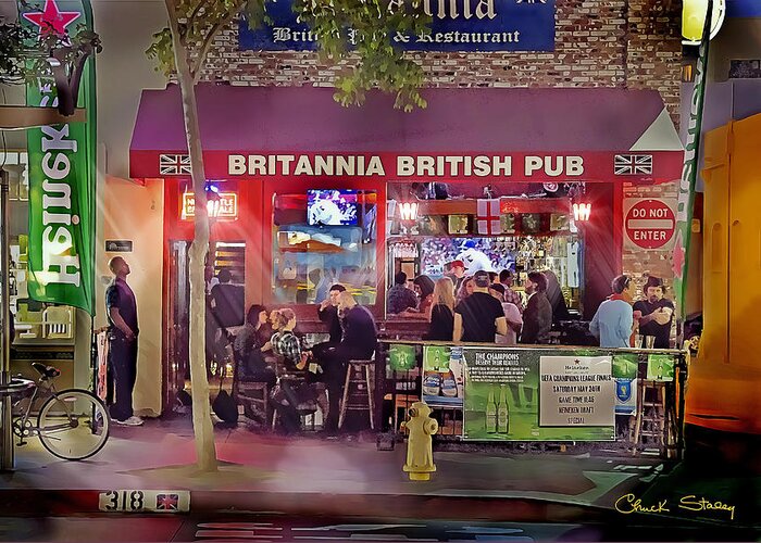 British Pub Greeting Card featuring the photograph British Pub by Chuck Staley