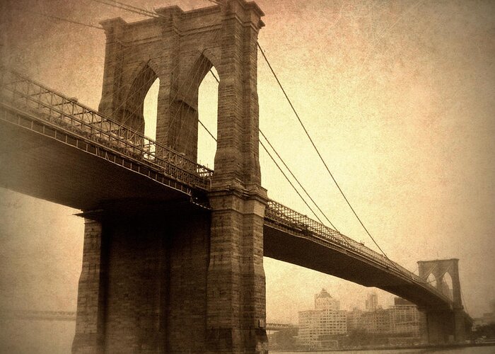 Bridge Greeting Card featuring the photograph Brooklyn Nostalgia II by Jessica Jenney