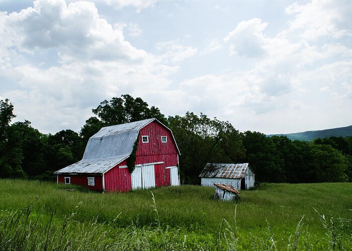 Barn Greeting Card featuring the photograph Brown County Barn by Off The Beaten Path Photography - Andrew Alexander