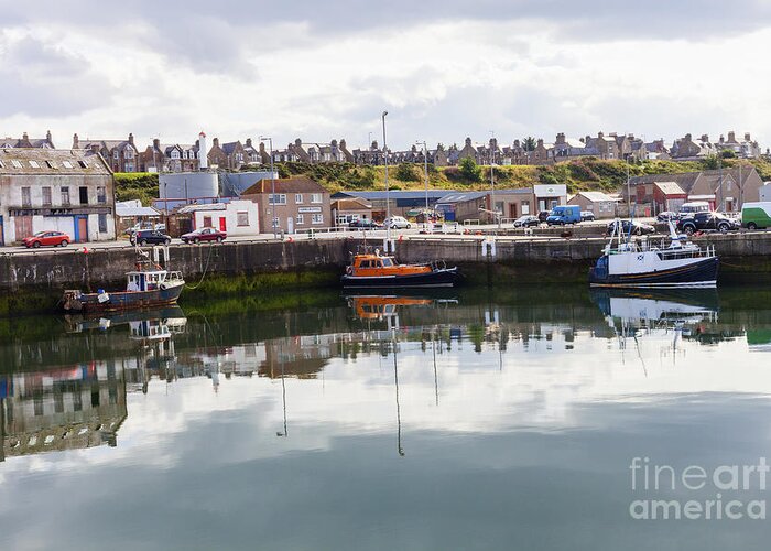 Buckie Greeting Card featuring the photograph Buckie Harbour by Diane Macdonald