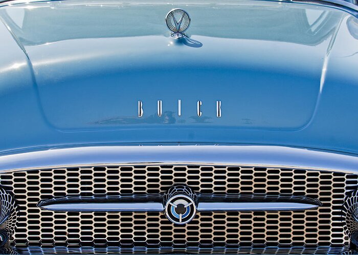Buick Greeting Card featuring the photograph Buick Grille by Jill Reger
