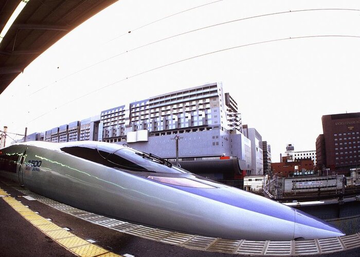 Connection Greeting Card featuring the photograph Bullet Train by Mehau Kulyk/science Photo Library