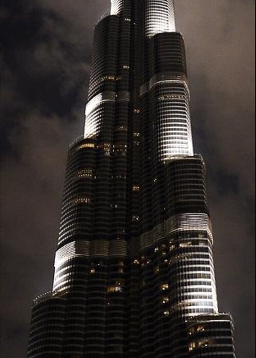 Burj Khalifa Greeting Card featuring the photograph Burj Khalifa by Corinne Rhode