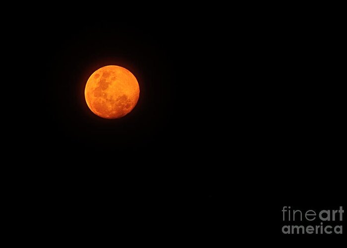 Photography Greeting Card featuring the photograph Bushfire Moon 2 by Kaye Menner