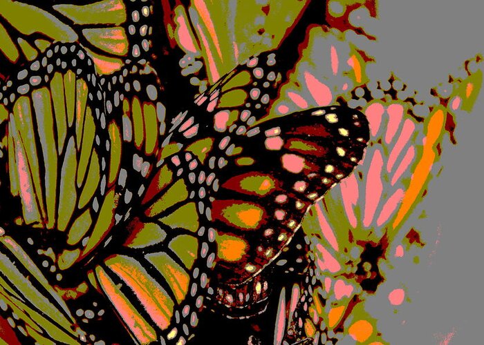 Wings Greeting Card featuring the digital art Butterflies by Meganne Peck