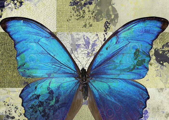 Butterfly Greeting Card featuring the digital art Butterfly Art - s02b by Variance Collections