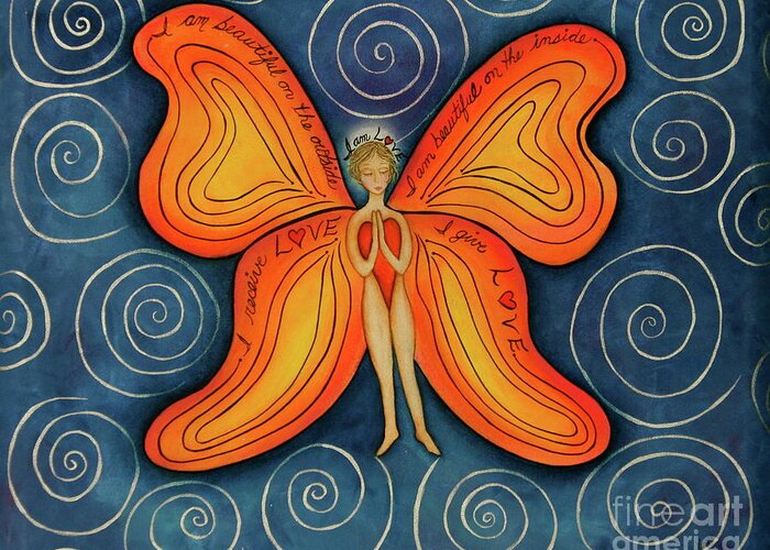 Butterfly Canvas Prints Greeting Card featuring the painting Butterfly Mantra by Deborha Kerr