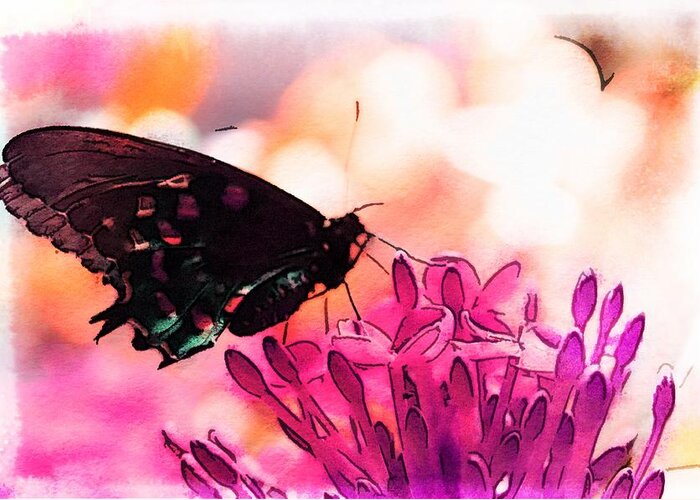 Butterfly Greeting Card featuring the painting Breathing Into the Sunlight by Marianna Mills