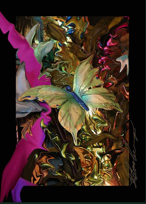 Butterfly Greeting Card featuring the digital art Butterfly One by Steven Lebron Langston