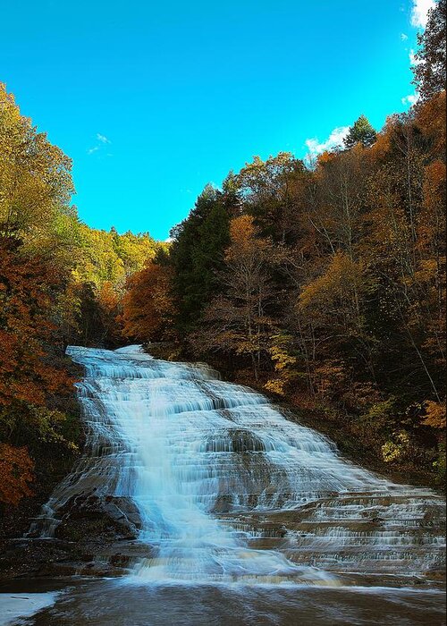 Buttermilk Greeting Card featuring the photograph Buttermilk Falls Ithaca New York by Paul Ge