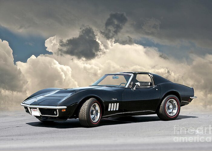 Auto Greeting Card featuring the photograph C3 Corvette Stingray by Dave Koontz