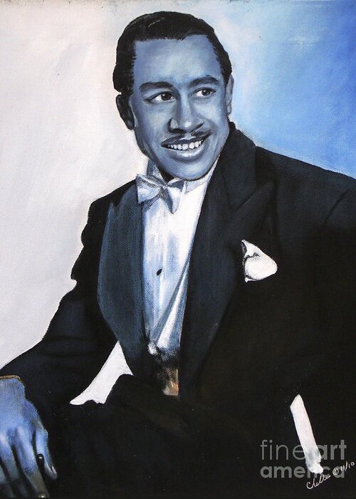 Portraits Greeting Card featuring the painting Cab Calloway by Michelle Brantley
