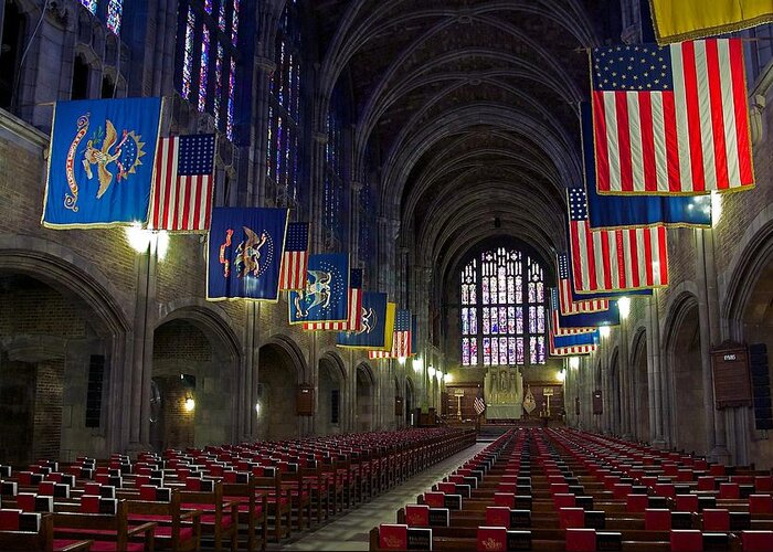 Cadet Chapel Greeting Card featuring the photograph Cadet Chapel at West Point by Stuart Litoff