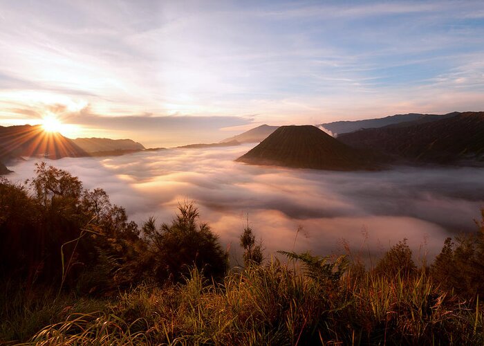 Mount Bromo Greeting Card featuring the photograph Caldera Sunrise by Andrew Kumler