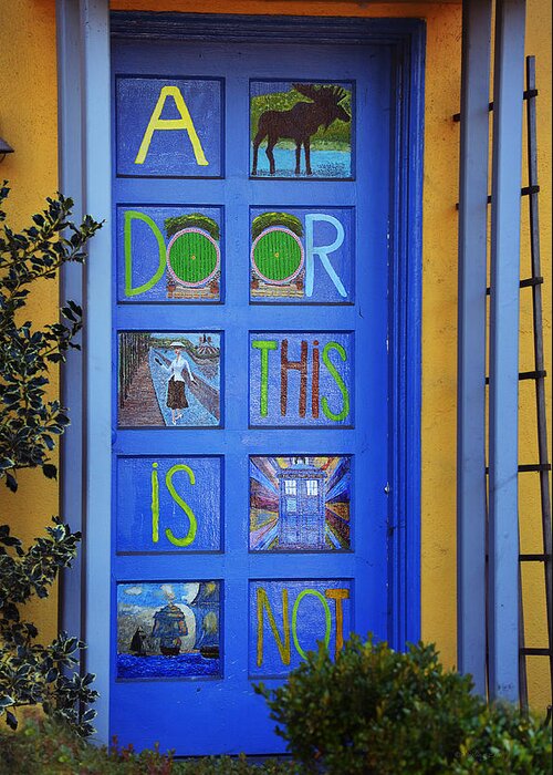 Painted Door Greeting Card featuring the photograph California Door Collection 3 by Xueling Zou