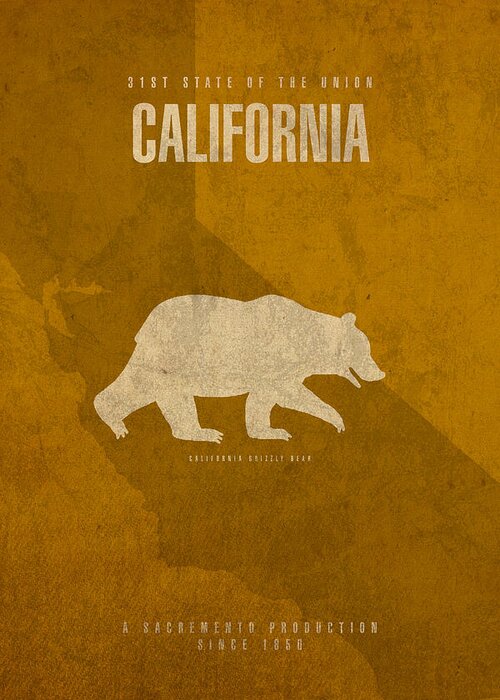 #faatoppicks Greeting Card featuring the mixed media California State Facts Minimalist Movie Poster Art by Design Turnpike