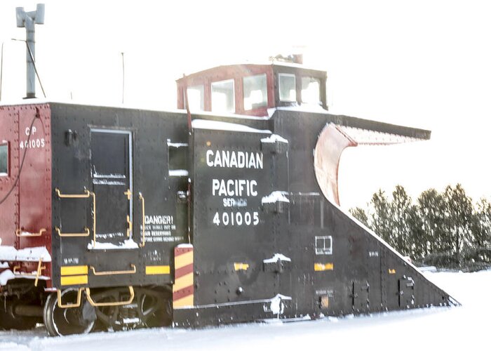 Canadian Pacific Greeting Card featuring the photograph Canadian Pacific snow plow by Nick Mares