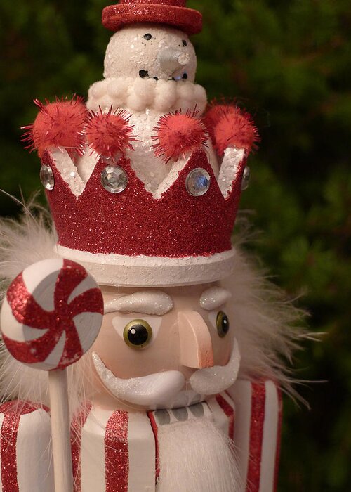 Nutcracker Greeting Card featuring the photograph Candy Cane Nutcracker by Richard Reeve
