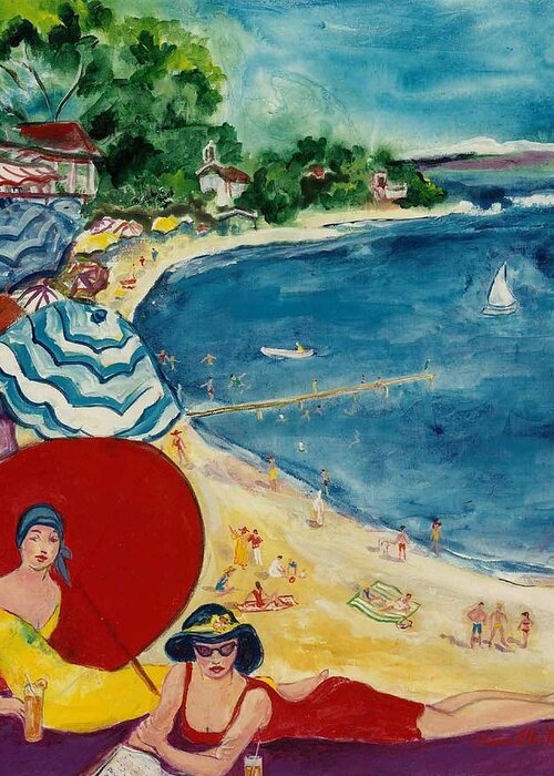France Greeting Card featuring the painting Cannes by Elaine Elliott