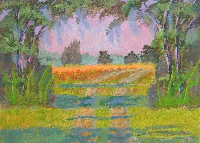 Canopy Florida Landscape Greeting Card featuring the painting Canopy Florida Landscape by Warren Thompson