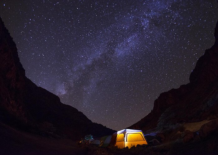 Landscape Greeting Card featuring the photograph Canopy of Stars by Aaron Bedell