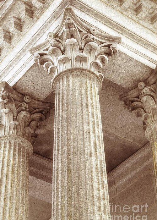 Column Greeting Card featuring the photograph Capital of the Column by Charline Xia