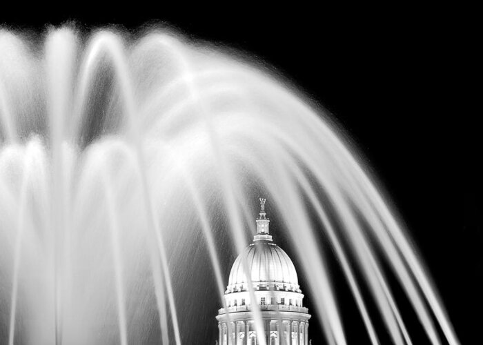 Capitol Greeting Card featuring the photograph Capitol Fountain by Todd Klassy