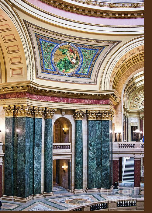 Capitol Greeting Card featuring the photograph Capitol - Madison - Wisconsin by Steven Ralser