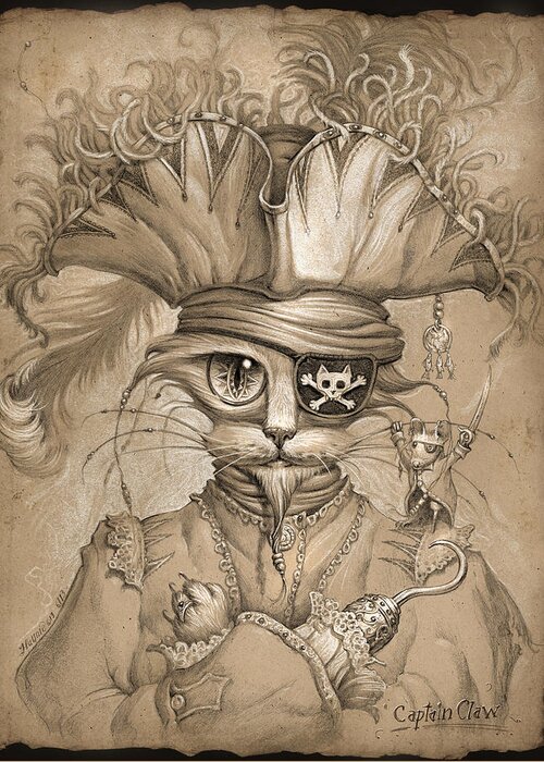 Jeff Haynie Greeting Card featuring the painting Captain Claw by Jeff Haynie