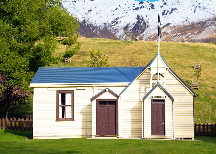 School Greeting Card featuring the photograph Cardrona Schoolhouse by Nicholas Blackwell