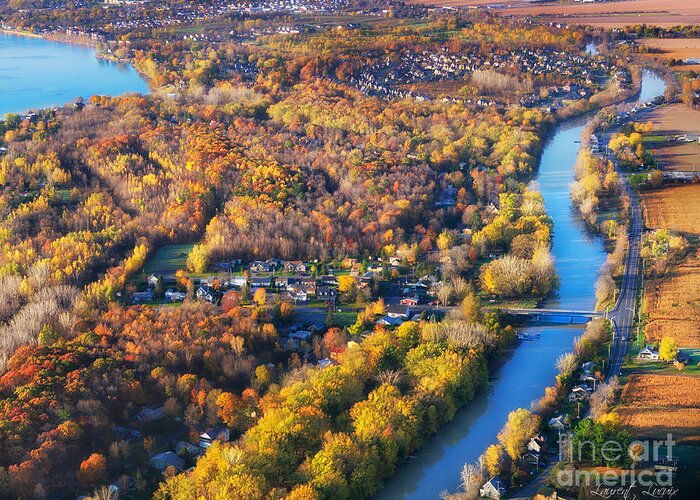 Birds Eye View Greeting Card featuring the photograph Carignan Quebec Canada by Laurent Lucuix