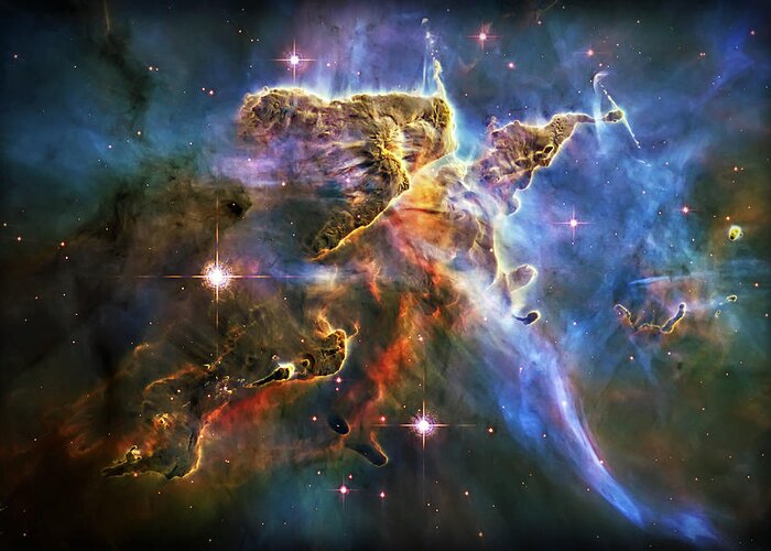 Universe Greeting Card featuring the photograph Carina Nebula 6 by Jennifer Rondinelli Reilly - Fine Art Photography