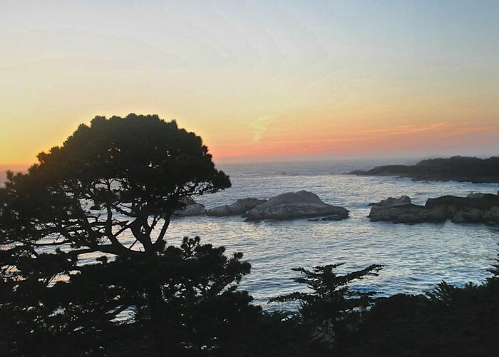 California Sunset Greeting Card featuring the photograph Carmel's Scenic Beauty by Kristina Deane