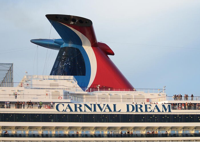 Cruise Ship Greeting Card featuring the photograph Carnival Dream smokestack by Bradford Martin