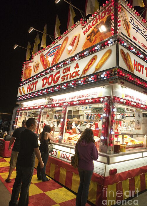 Travel Greeting Card featuring the photograph Carnival Hot Dog on a Stick by Jason O Watson