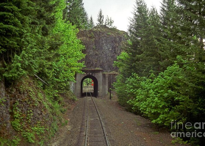 Railroad Tunnel Greeting Card featuring the photograph Cascades Tunnel 15 by James B Toy