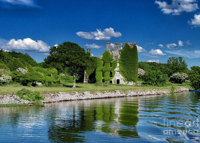 Irland Greeting Card featuring the photograph Castle Menlo by Juergen Klust