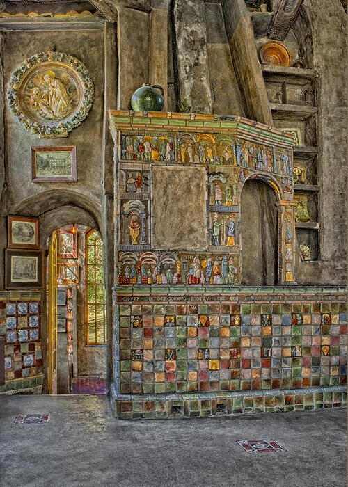 Byzantine Greeting Card featuring the photograph Castle Salon by Susan Candelario