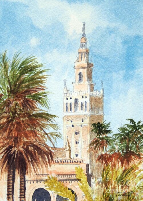 Catedral De Sevilla Greeting Card featuring the painting Catedral de Sevilla by Bill Holkham