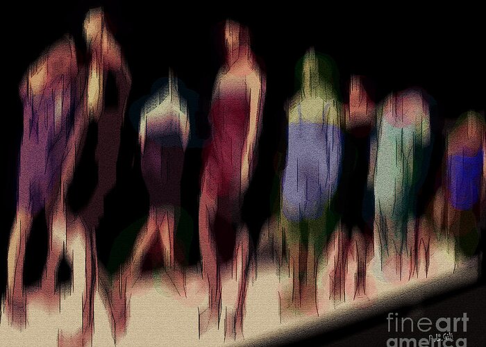 Beauty Greeting Card featuring the digital art Catwalk by Pedro L Gili