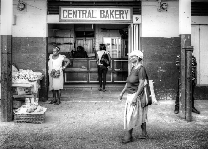 Catries Greeting Card featuring the photograph Central Bakery St. Lucia by Ferry Zievinger