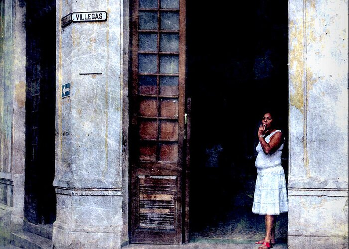 Woman Greeting Card featuring the photograph Challenge 15 - Cuba by Rory Siegel