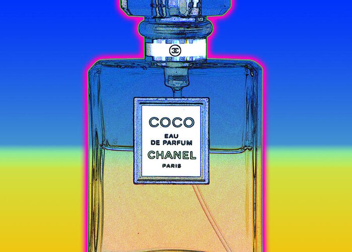 Digital Greeting Card featuring the painting Chanel Bottle 1 by Gary Grayson