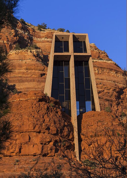Architecture Greeting Card featuring the photograph Chapel in the Rock by Ed Gleichman