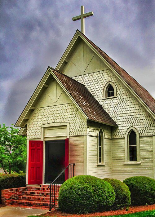 Church Greeting Card featuring the photograph Chapel of Open Doors by Dave Bosse