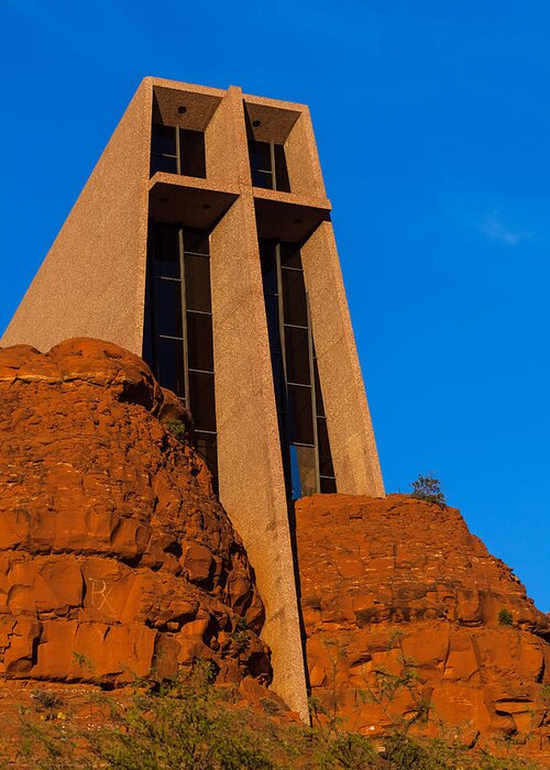Architecture Greeting Card featuring the photograph Chapel of the Holy Cross by Ed Gleichman