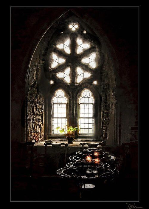 Chapel Greeting Card featuring the photograph Chapel Window by Peggy Dietz